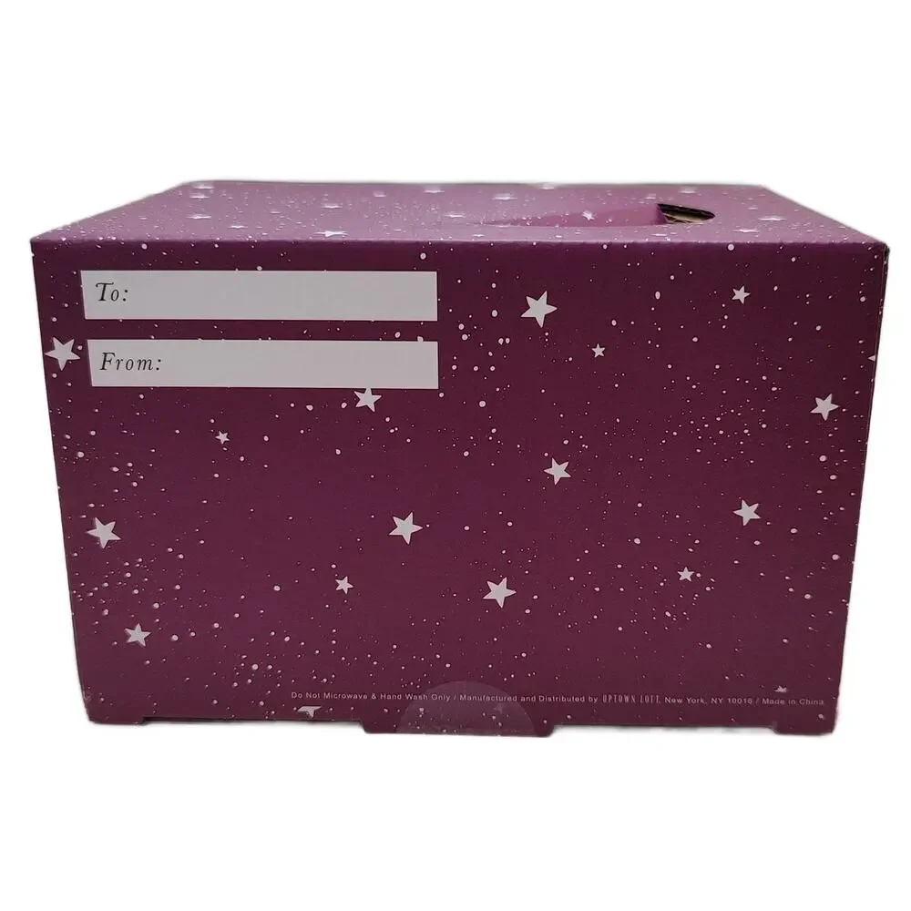 Purple & Gold Aquarius Zodiac 18oz Mug New With Gift Box